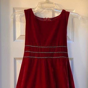 Little Miss beautiful red velvet holiday dress size 12